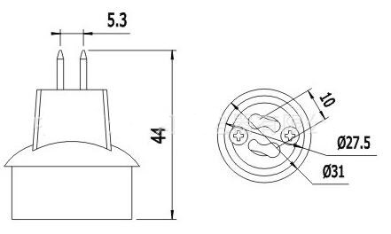 Convert MR16 To GU10 Lamp Holder Adapter