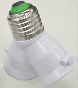 Double Light Socket LED Lamp Holder Splitter