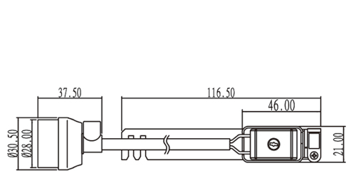 ASS-GU10-03 GU10 ceramic lamp holder diagram
