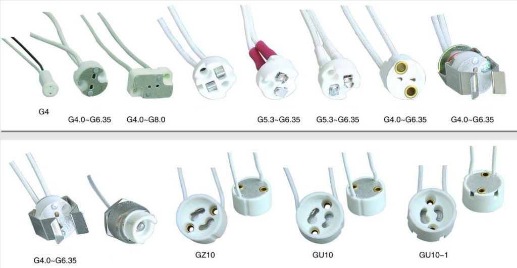 Choose 12x MR16 Sockets or 12x GU10 Holders; Mains Ceramic Lamp Fitting Bases 