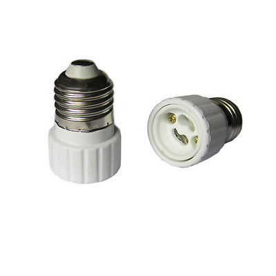 2x Edison Screw ES E27 To GU10 Light Bulb Adaptor Lamp Socket Converter Holder 