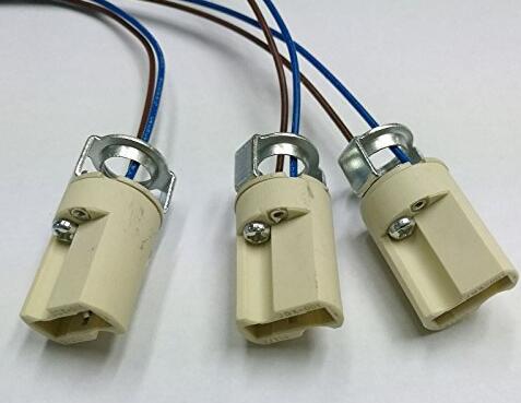 10x G9 Base Ceramic Socket Lamp Holder Cable Halogen LED Bulb Light Fitting 