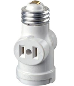 Light Bulb Plug In Adapter with outlets