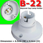 Bayonet Batten White Ceiling Lampholder BC B22 Light Bulb Socket Lamp Fitting 
