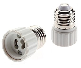 DZYDZR 4pcs GU10 to E26/E27 Edison Base Lamp Bulbs Sockets Adapter Converter Flame Retardant Material Used for Less Than 60W LED Lamp 