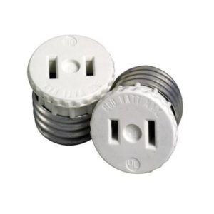 lamp holder to outlet adapter with ground