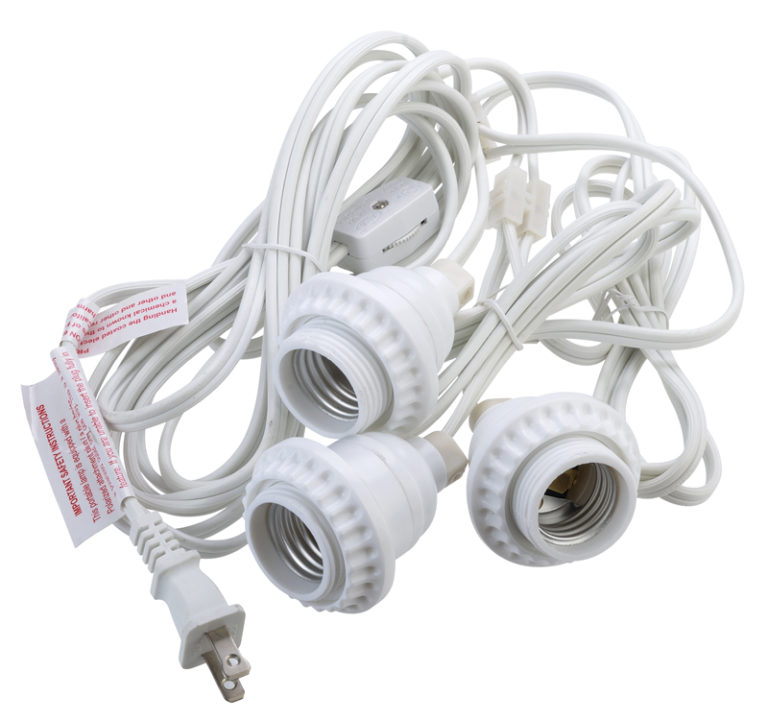 Multiple Light Socket Extension Wiring Cord Adapter Customized lamp